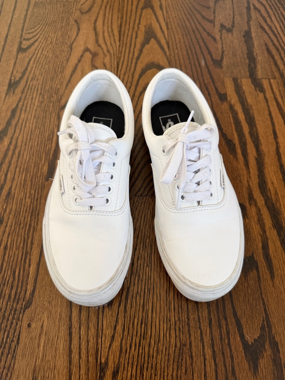 Vans White Low-Top Leather Sneakers